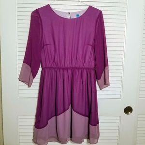 October Sky Two Toned Purple Dress SZ M
